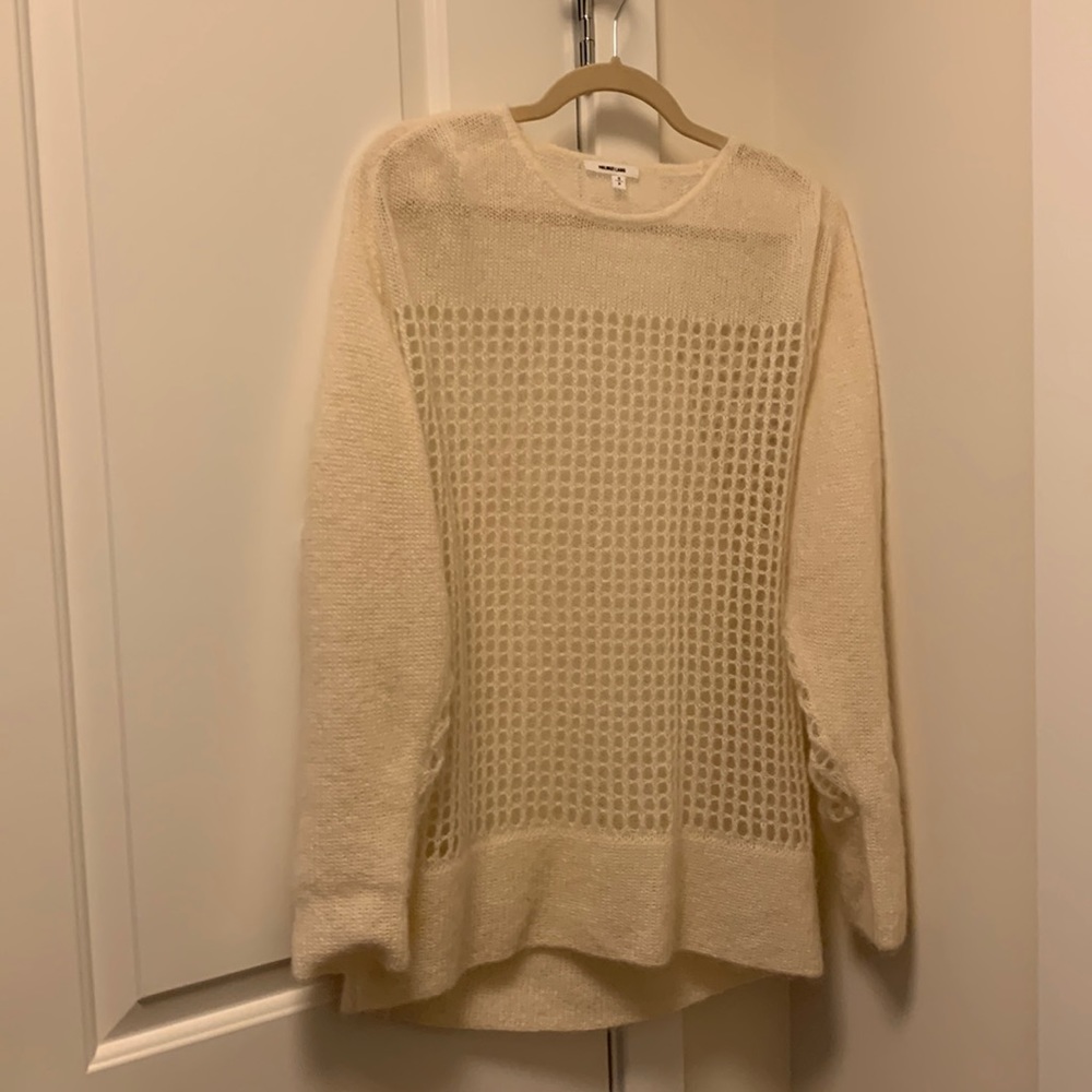 Helmut Lang Mohair and Alpaca Open Knit Sweater